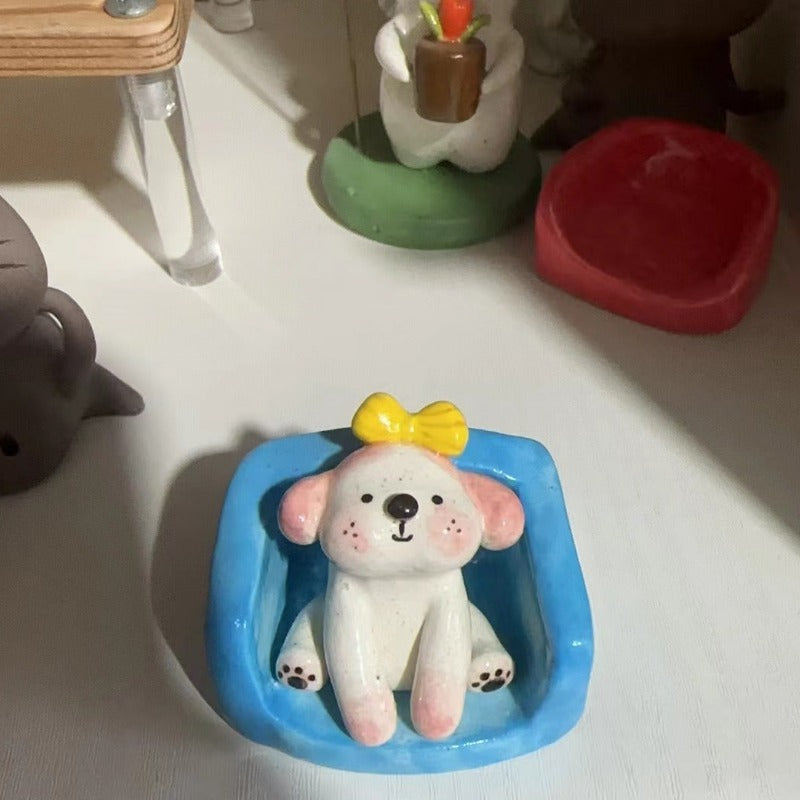 Haustier-Mutter-Liebhaber-Geschenk, Keramik-Sukkulenten-Portrait-Topf