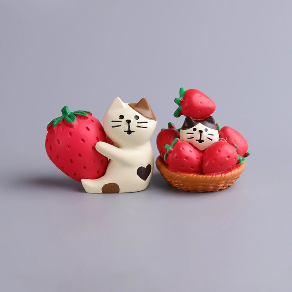 Erdbeere katze serie kreative ornamente