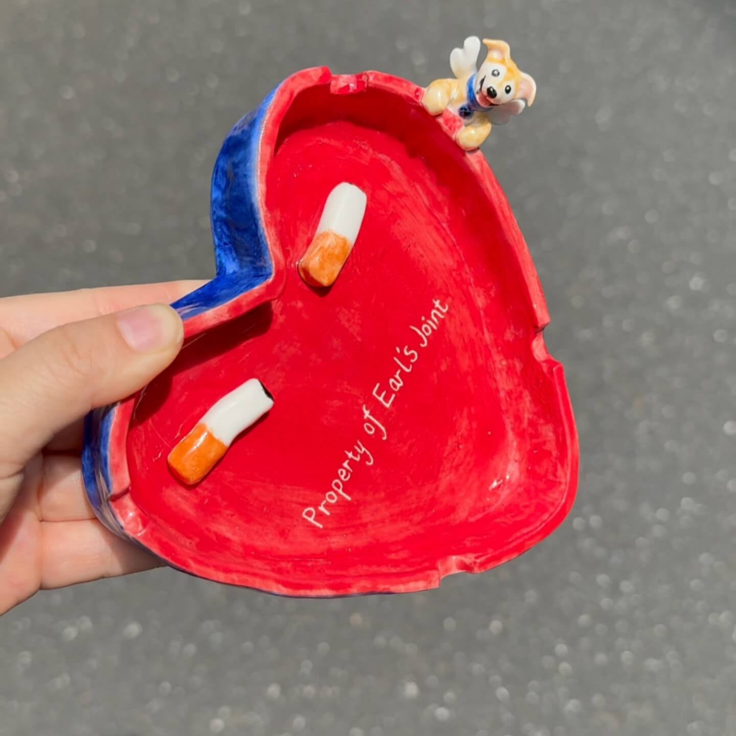 Custom Ceramic Handmade Pet Figurine Ashtray