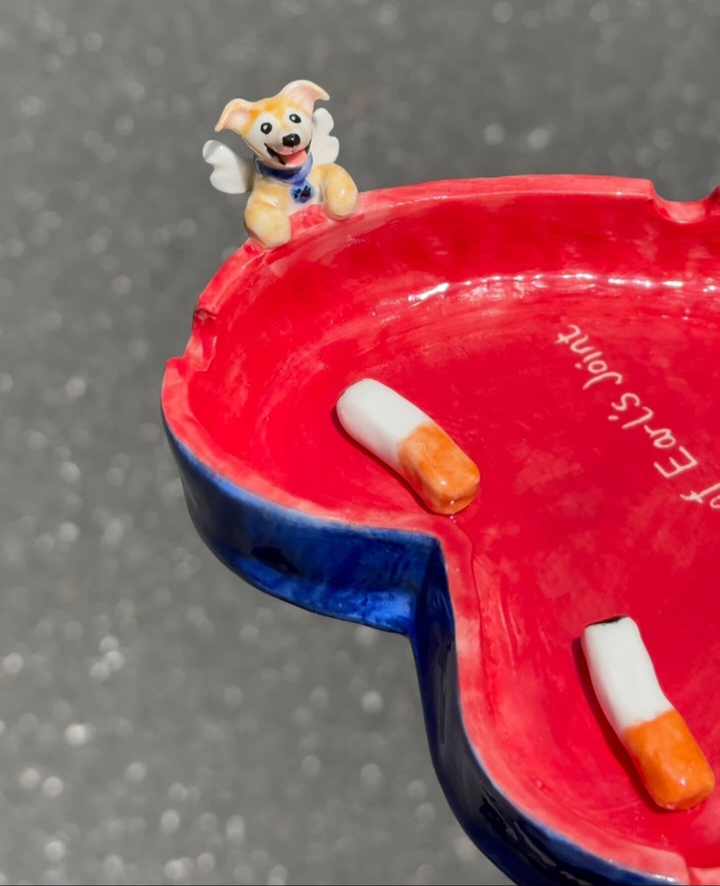 Custom Ceramic Handmade Pet Figurine Ashtray