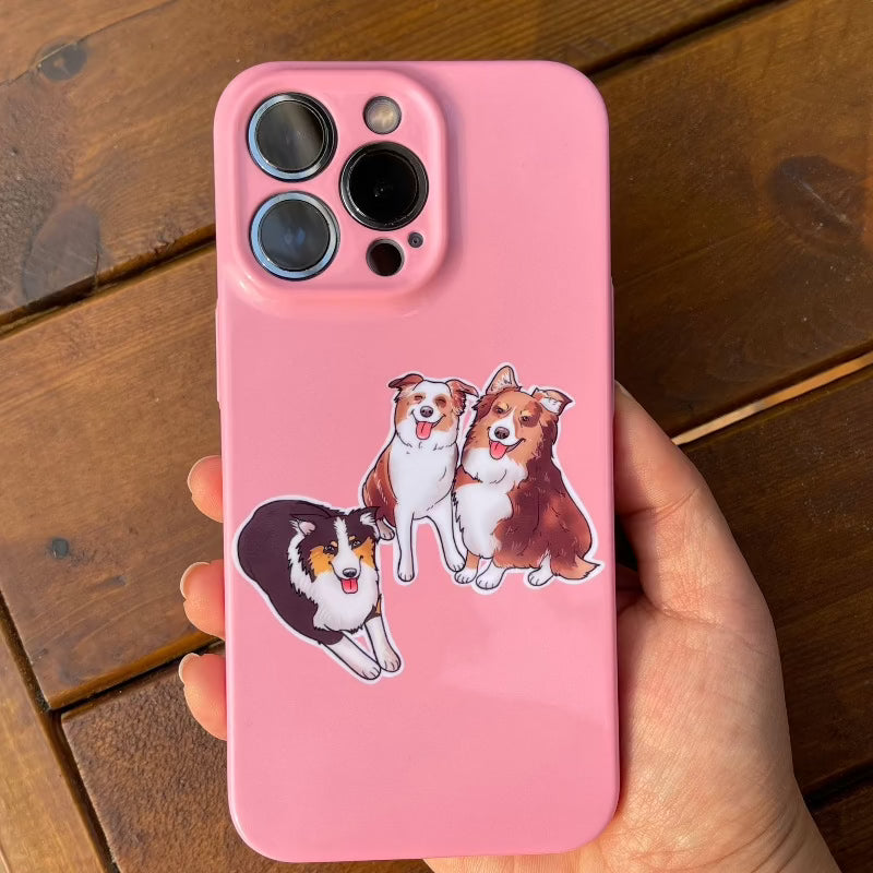 Coque de téléphone robuste personnalisée pour animaux de compagnie