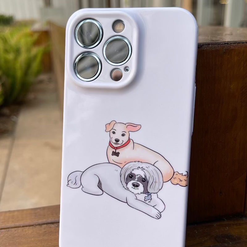 Coque de téléphone robuste personnalisée pour animaux de compagnie