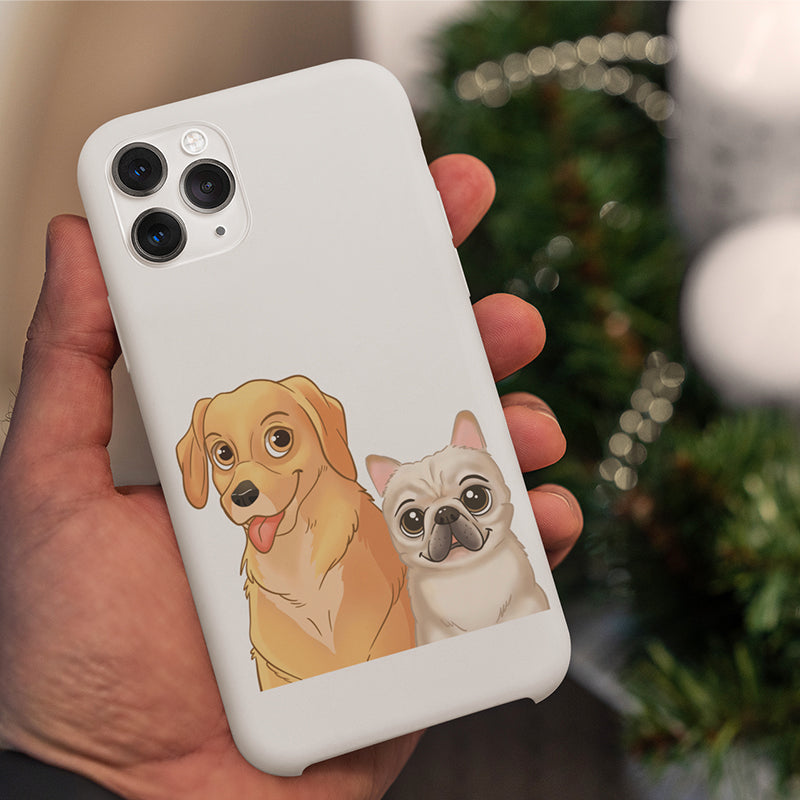 Coque de téléphone robuste personnalisée pour animaux de compagnie