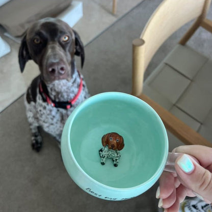 Tasse en céramique de figure d’animal de compagnie personnalisée faite à la main-esthétique 