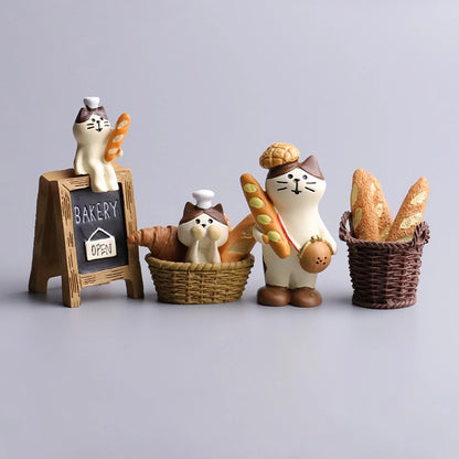 Cute Cat Bread Toast Model Toys