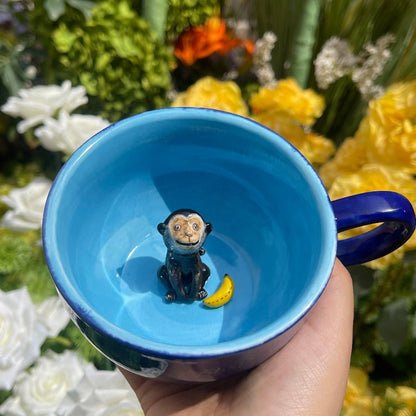 Tasse en céramique de figure d’animal de compagnie personnalisée faite à la main-esthétique 