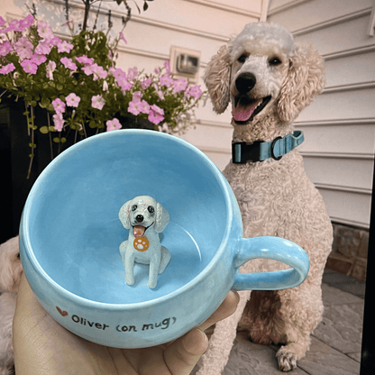 Cadeau d'amant de maman pour animaux de compagnie Pot de portrait succulent en céramique