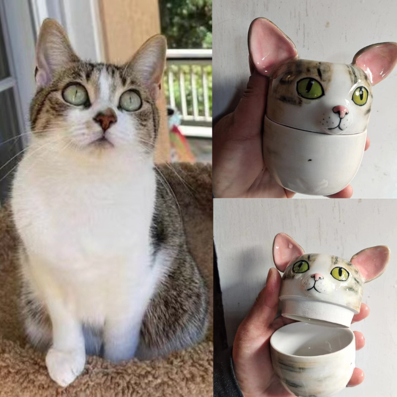 Custom Portrait Pet Ceramic Urn