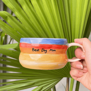 Handmade Custom Pet's Figure Multicolor Ceramic Mug