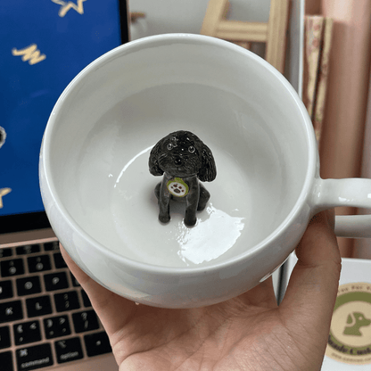 Handmade Custom Pet Figure Inside Ceramic Mug-Teddy