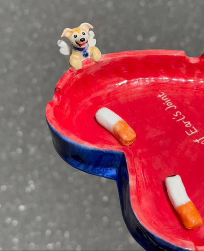 Custom Ceramic Handmade Pet Figurine Ashtray