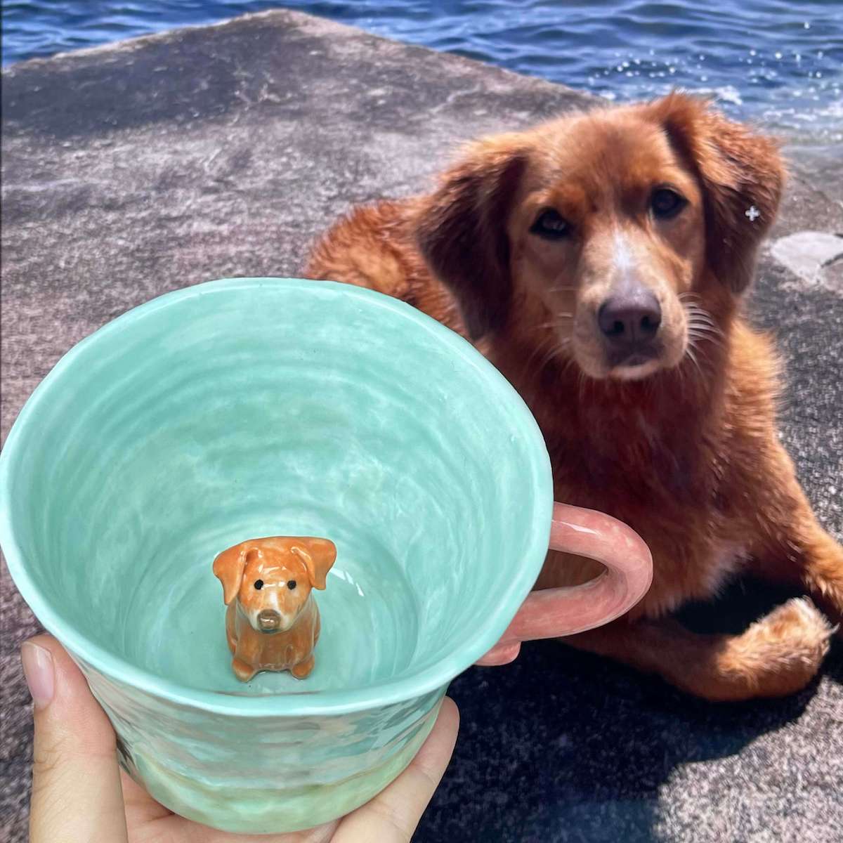 creative 3d dog shaped cup animal