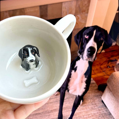 Cadeau d'amant de maman pour animaux de compagnie Pot de portrait succulent en céramique