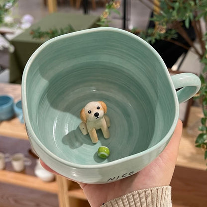 Cadeau d'amant de maman pour animaux de compagnie Pot de portrait succulent en céramique