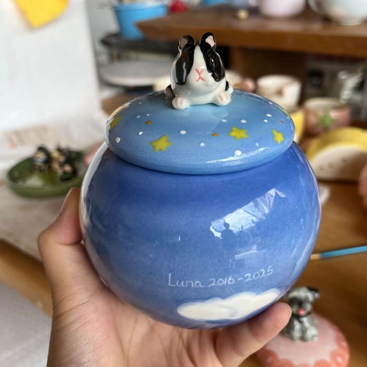 Custom Pet's Figure Ceramic Urn-Aesthetic