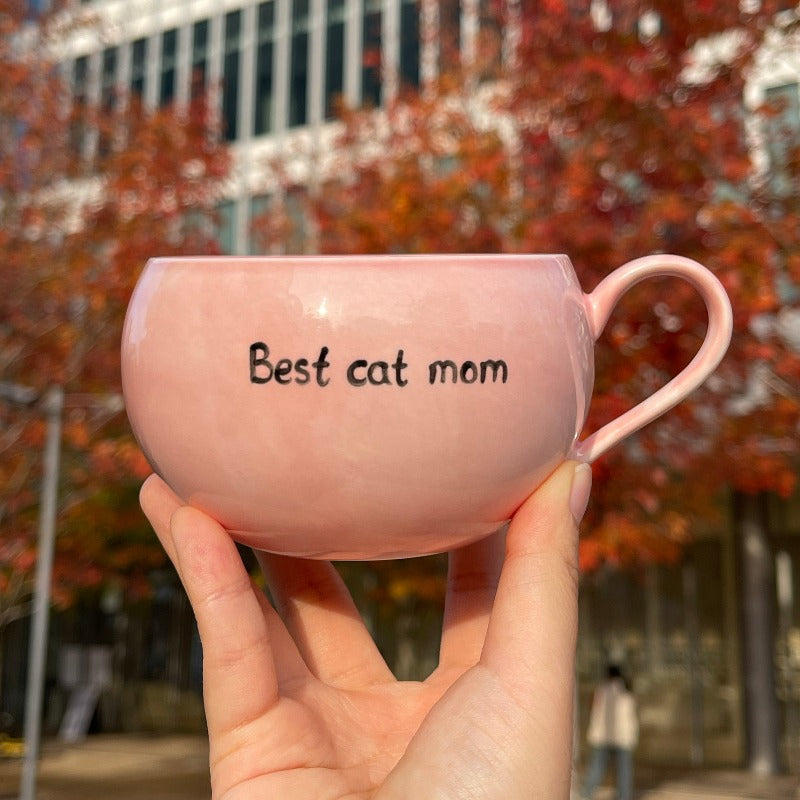 Handmade Custom Pet's Figure Ceramic Mug-For Cat