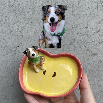 Haustier-Mutter-Liebhaber-Geschenk, Keramik-Sukkulenten-Portrait-Topf