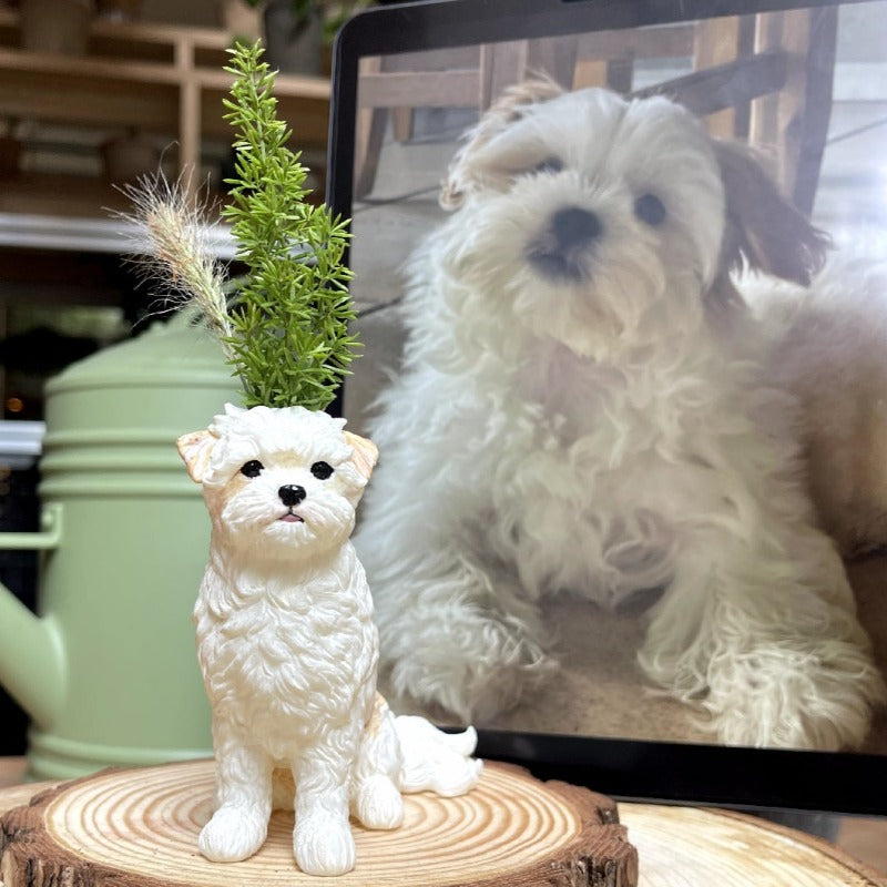 West Highland White Terrier - Dog Custom plant pot personalized dog statue offers 3d printed dog Succulent vase/personalized plant vase