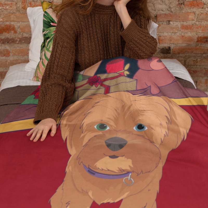 Custom Cartoon Pet Fleece Blanket