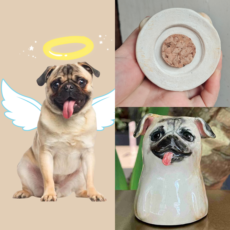 Custom Portrait Pet Ceramic Urn