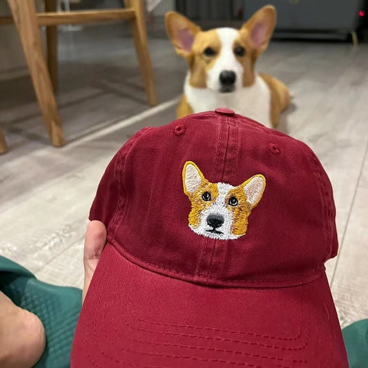 Custom Pet Portrait Embroidered Hat