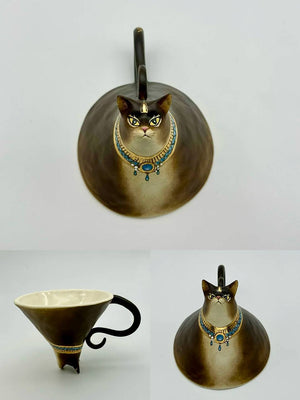 Handmade custom pet inverted ceramic cup