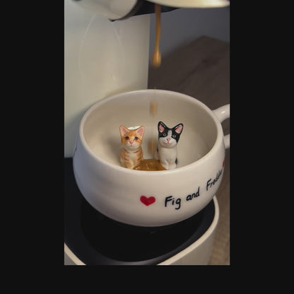 Handmade Custom Pet's Figure Ceramic Mug-Aesthetic