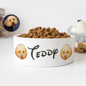 Custom Pet Cartoon Food Ceramic Bowl